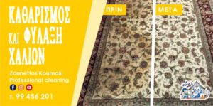 Καθαρισμός και αποθήκευση χαλιών Carpet cleaning and storage